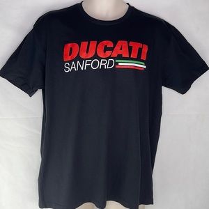 Ducati Motorcycle Black Rd White Green T Shirt